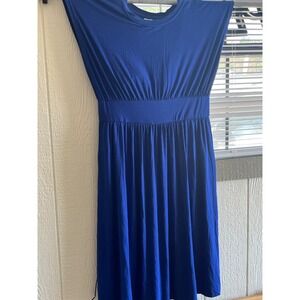 Serra‎ Women's XL Blue Dress Sleeveless Midi Casual